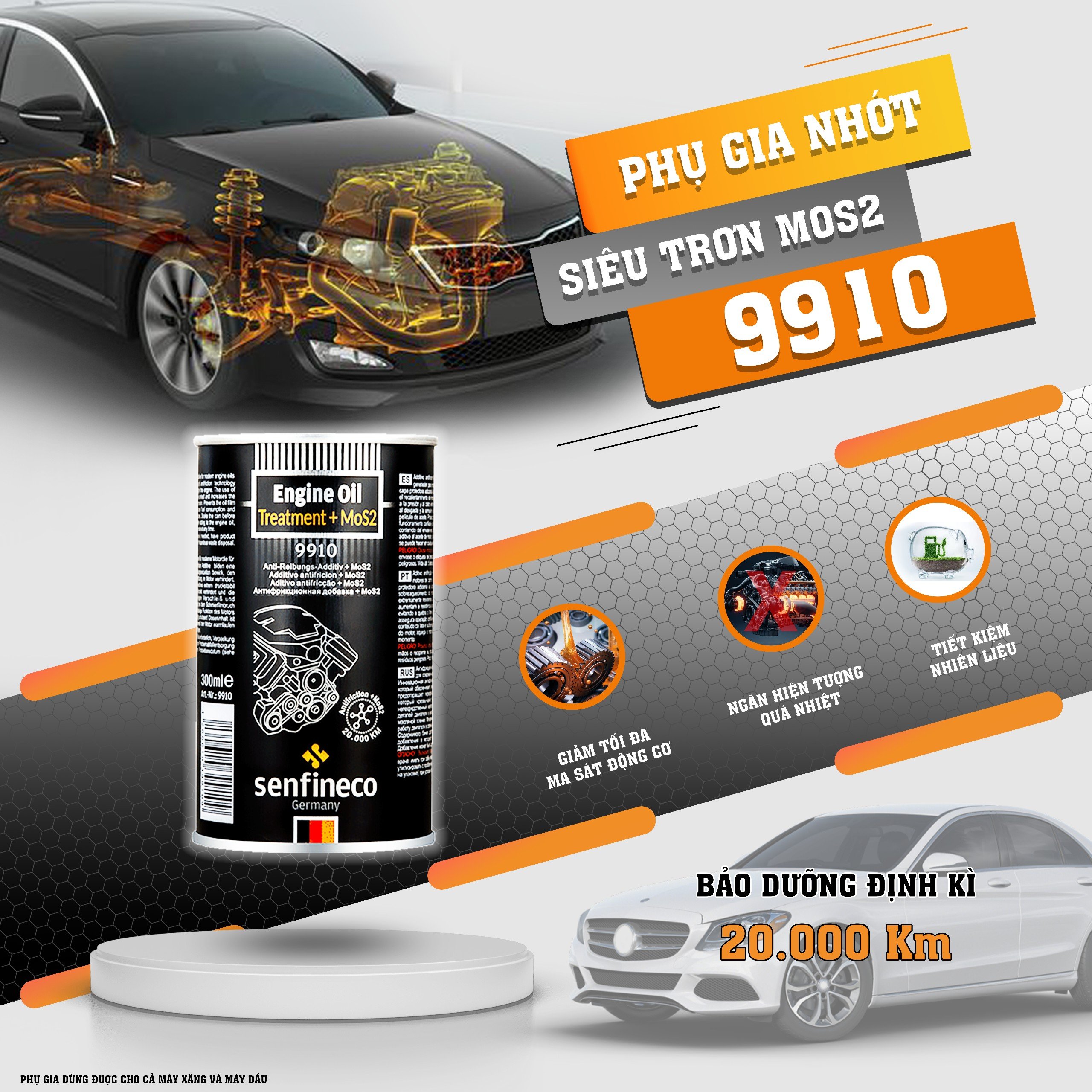 Phụ gia nhớt siêu trơn Senfineco 9910