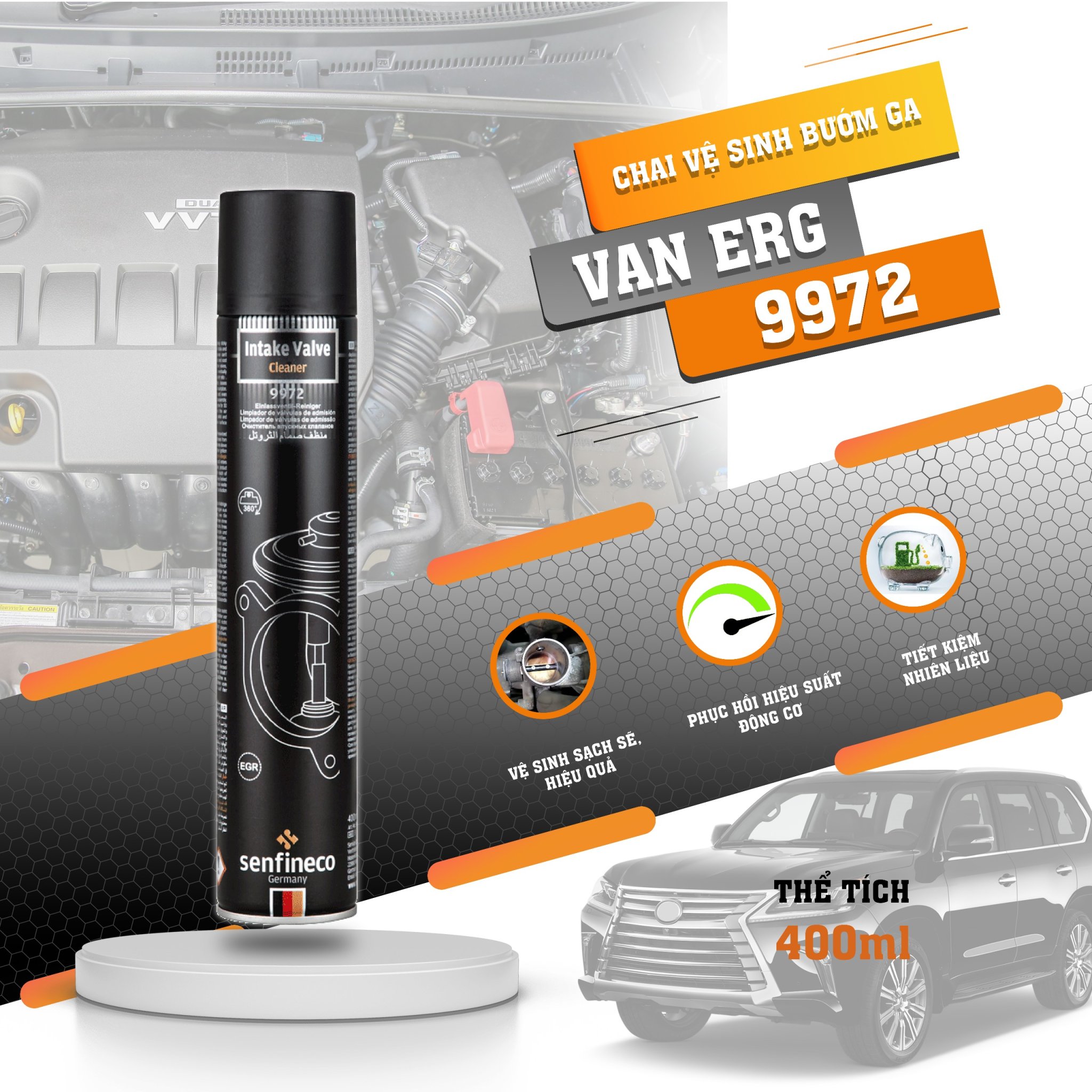 Vệ sinh bướm ga và van ERG Senfineco 9972
